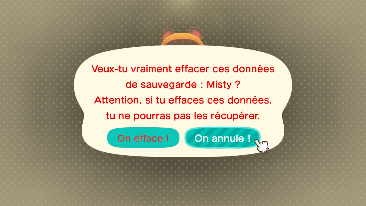 Animal Crossing New Horizons Supprimer un profil joueur, guide et astuce Breakflip